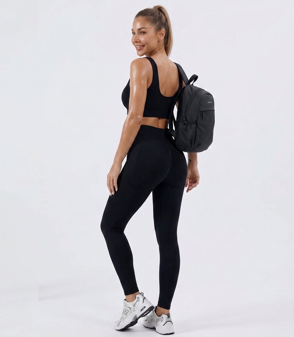 Serenity Ribbed Seamless Set – Sports Bra & Legging