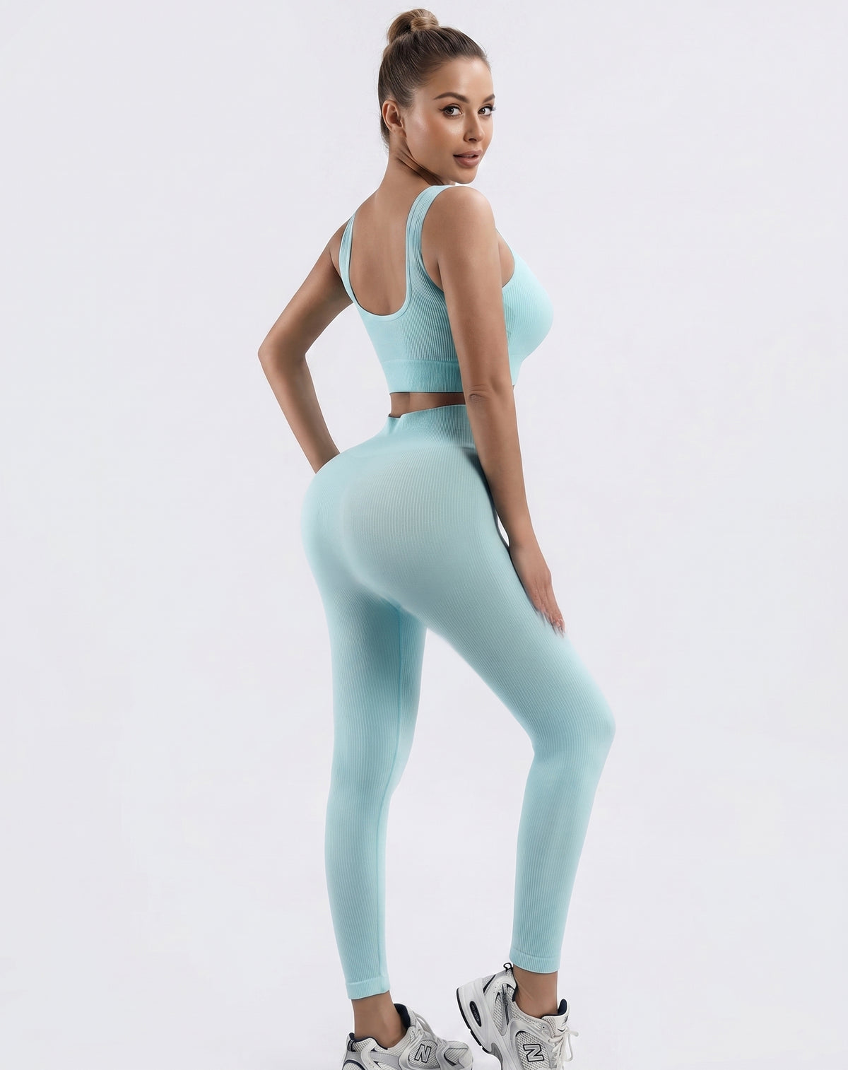 Serenity Ribbed Seamless Set – Sports Bra & Legging