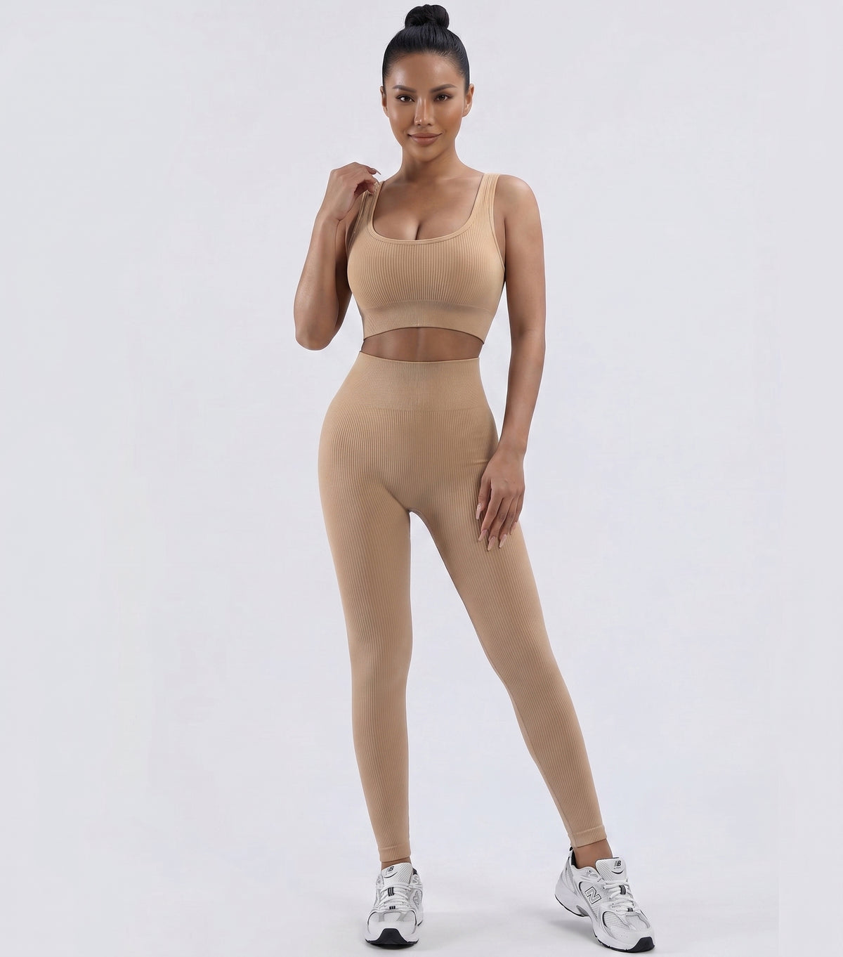 Serenity Ribbed Seamless Set – Sports Bra & Legging