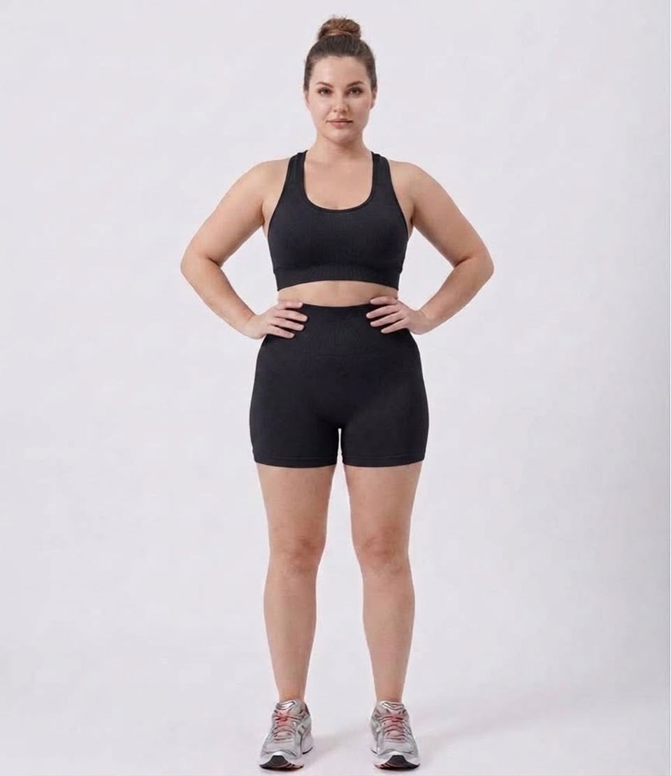 Vitality Seamless 2-Piece Set - Cropped Top &amp; High-Waist Shorts